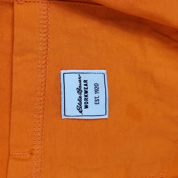 Eddie Bauer workwear, 0318, Men's orange work Tee Shirt, great condition, Sz S - Picture 2 of 6